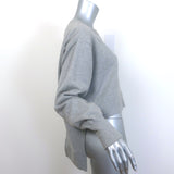Mihara Yasuhiro Open-Back Crewneck Sweatshirt Heather Gray Cotton Size 36