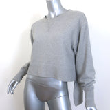 Mihara Yasuhiro Open-Back Crewneck Sweatshirt Heather Gray Cotton Size 36
