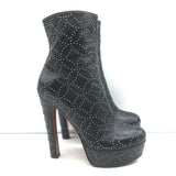 Alaia Studded Leather Platform Boots Black Size 39