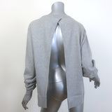 Mihara Yasuhiro Open-Back Crewneck Sweatshirt Heather Gray Cotton Size 36