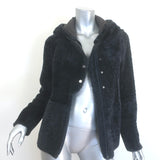 Brunello Cucinelli Shearling Hooded Jacket Black Size 42