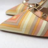 Valentino Native Couture 1975 Rockstud Ankle Straps Pumps Multicolor Size 39