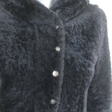 Brunello Cucinelli Shearling Hooded Jacket Black Size 42