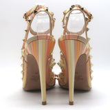 Valentino Native Couture 1975 Rockstud Ankle Straps Pumps Multicolor Size 39