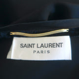 Saint Laurent Midi Slip Dress Black Satin Size 38