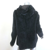 Brunello Cucinelli Shearling Hooded Jacket Black Size 42