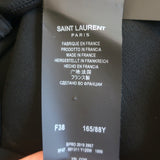 Saint Laurent Midi Slip Dress Black Satin Size 38