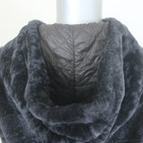 Brunello Cucinelli Shearling Hooded Jacket Black Size 42