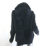 Brunello Cucinelli Shearling Hooded Jacket Black Size 42