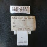 Brunello Cucinelli Shearling Hooded Jacket Black Size 42