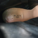Alaia Studded Leather Platform Boots Black Size 39