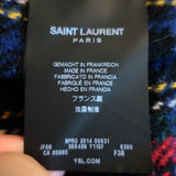 Saint Laurent Tartan Plaid Pleated Mini Skirt Red/Multi Wool Size 38