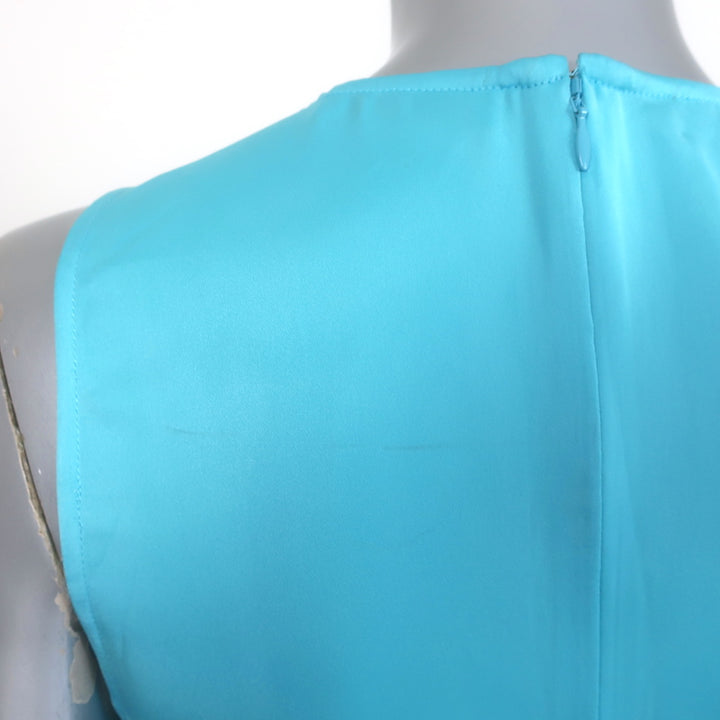 Ramy Brook Ashlyne Plunging Maxi Dress Blue Satin Size 4