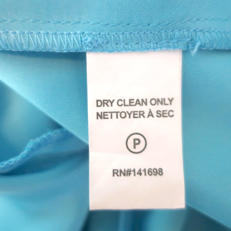 Ramy Brook Ashlyne Plunging Maxi Dress Blue Satin Size 4