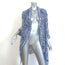 Bell by Alicia Bell Kimono Jacket Lilac/Blue Printed Cotton-Silk Size Small NEW