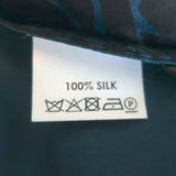 Dries Van Noten Shirtdress Blue Floral Print Silk Size Small Long Sleeve Dress