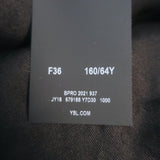 Saint Laurent Boucle Tweed & Faux Fur Mini Skirt Black Size 36