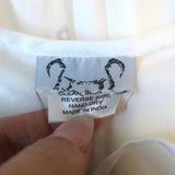 Thierry Colson Tie-Front Dress White Floral Print Cotton Size Medium