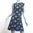 KENZO Polka Dot Denim Sleeveless Mini Dress Blue Stretch Cotton Size 34