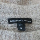 James Perse Boucle Cashmere Sweater Light Taupe Size 0 Crewneck Pullover