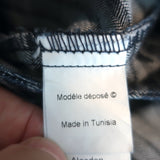 KENZO Polka Dot Denim Sleeveless Mini Dress Blue Stretch Cotton Size 34