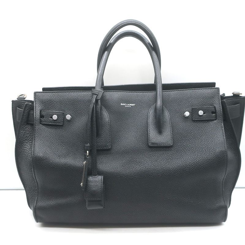 Saint Laurent Small Sac De Jour Bag Black Grained Leather Crossbody Tote