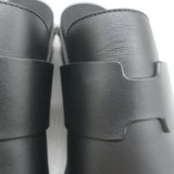 Hermes Calya Studded Clog Mules Black Leather Size 39