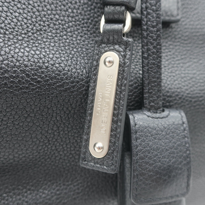 Saint Laurent Small Sac De Jour Bag Black Grained Leather Crossbody Tote