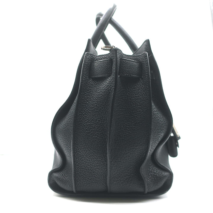 Saint Laurent Small Sac De Jour Bag Black Grained Leather Crossbody Tote