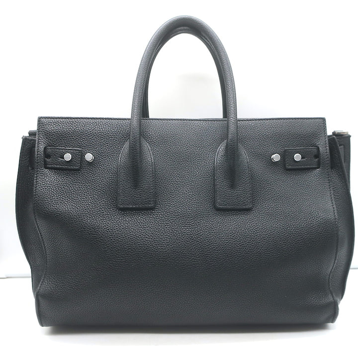 Saint Laurent Small Sac De Jour Bag Black Grained Leather Crossbody Tote