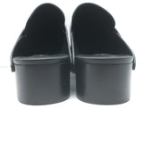 Hermes Calya Studded Clog Mules Black Leather Size 39