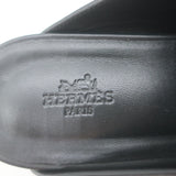 Hermes Calya Studded Clog Mules Black Leather Size 39