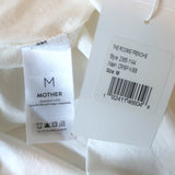 Mother The Roomie Frenchie Shirt White Cotton Size Medium Long Sleeve Blouse NEW