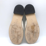 Chanel Chain CC Quilted Crisscross Slide Sandals Cream Lambskin Leather Size 39