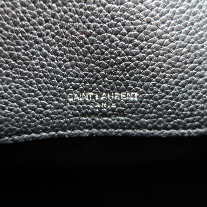 Saint Laurent Small Sac De Jour Bag Black Grained Leather Crossbody Tote
