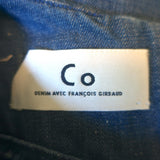 Co Denim Short Sleeve Mini Dress Blue Cotton-Linen Size Extra Small