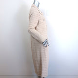 Gucci Crystal-Button Crochet Knit Duster Cardigan Ivory Wool Size Large