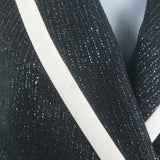 Blaze Midnight Smoking Blazer Metallic Black Size II Double Breasted Jacket