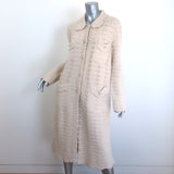 Gucci Crystal-Button Crochet Knit Duster Cardigan Ivory Wool Size Large