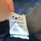 Co Denim Short Sleeve Mini Dress Blue Cotton-Linen Size Extra Small