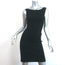 Prada Linea Rossa Sleeveless Mini Dress Black Cotton Knit Size 36