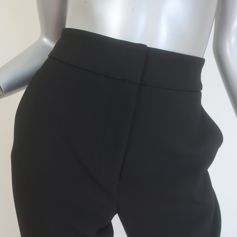 Veronica Beard Renzo Clean Waistband Slim Leg Pants Black Stretch Suiting Size 8