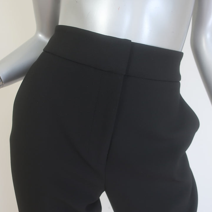 Veronica Beard Renzo Clean Waistband Slim Leg Pants Black Stretch Suiting Size 8