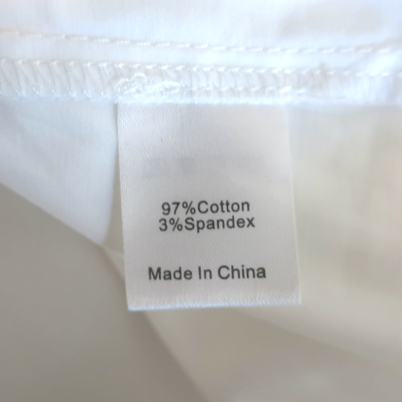 Tuckernuck Willow Faux Pearl Button Blouse White Stretch Cotton Size Small NEW