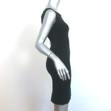 Prada Linea Rossa Sleeveless Mini Dress Black Cotton Knit Size 36