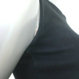 Prada Linea Rossa Sleeveless Mini Dress Black Cotton Knit Size 36