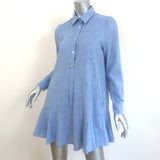 Tuckernuck Callahan Shirtdress Chambray Cotton Size Small Long Sleeve Mini Dress