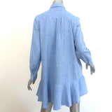 Tuckernuck Callahan Shirtdress Chambray Cotton Size Small Long Sleeve Mini Dress