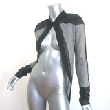 Balenciaga 2010 Sequined Shrug Jacket Gray & Black Silk Size 38