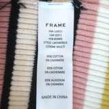 FRAME Baja Striped Ribbed Knit Midi Dress Citrine/Multi Size Medium NEW